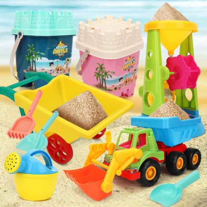 Bộ đồ chơi đi biển xe xúc cát cho bé 002