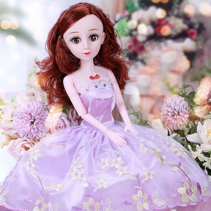 Búp bê barbie 60 cm công chúa đầm hồng Gosha 091