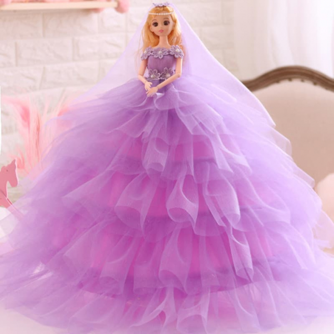 Búp bê Barbie cho bé gái váy nhiều tầng đẹp 010