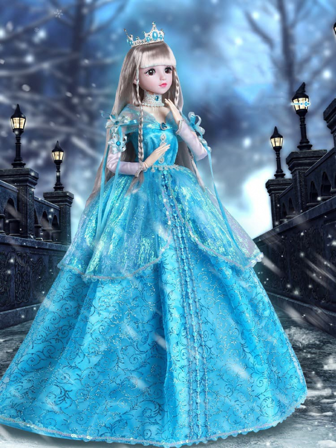 Búp bê công chúa băng giá Elsa lộng lẫy 80 cm 110