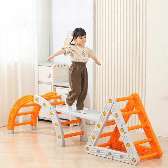 Khung leo trèo cho trẻ em vận động đa chức năng trượt trong nhà 019