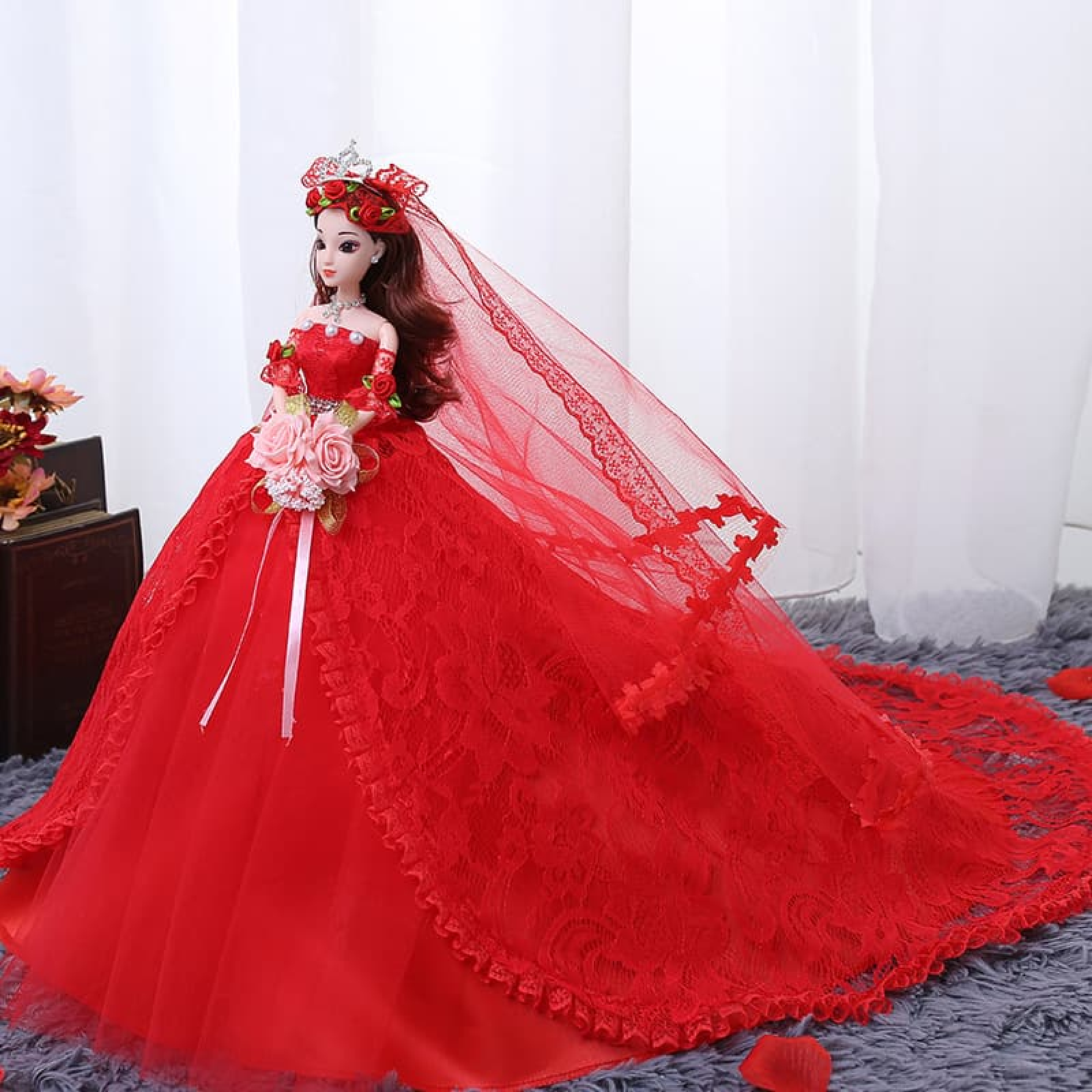 Ngắm bộ ảnh búp bê Việt Lily Luta mặc váy cô dâu đẹp long lanh