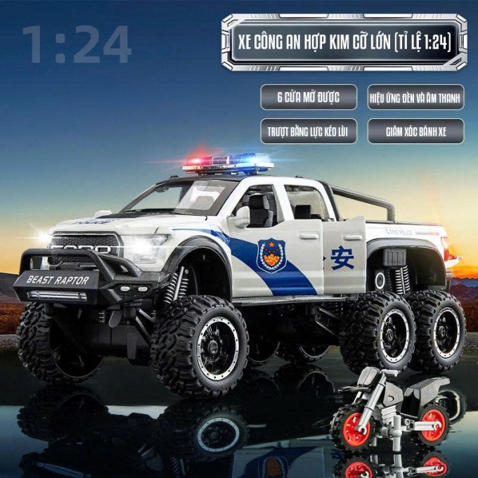 Mô hình xe ô tô địa hình cỡ lớn Alloy Raptor 040