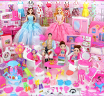 Búp bê Barbie cho bé gái phong cảnh gia đình 027