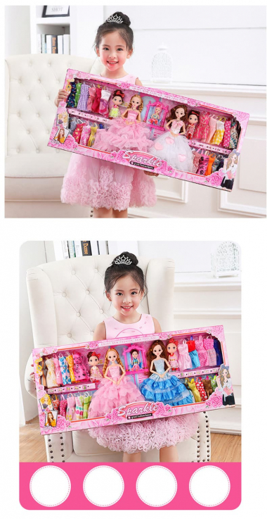 Hộp quà búp bê Barbie cho bé cao cấp 011